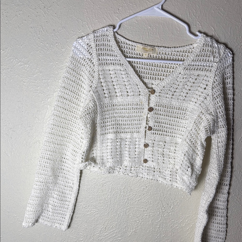 Rebellion Ivory Knit Top
